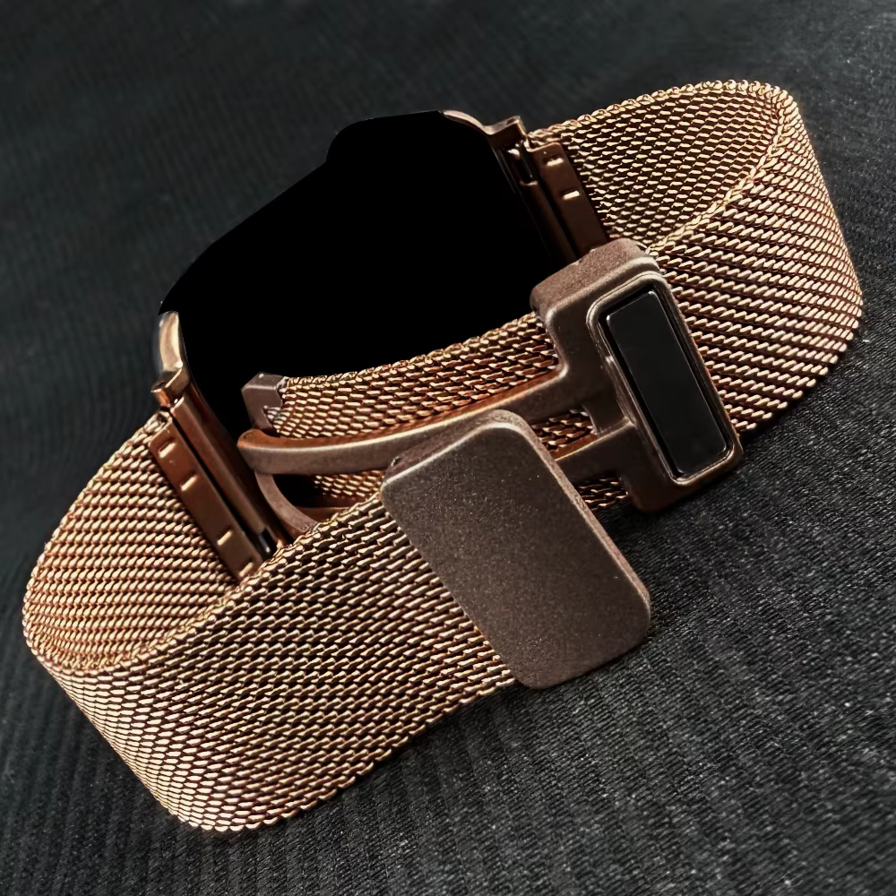 Bracelet magnétique pour Apple watch ultra 2/1 49mm 10 46mm 42mm, iwatch 45mm 44mm 41mm 40mm 38mm, Bracelet à boucle en maille série 9/8/7