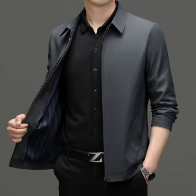 Hommes veste printemps automne nouvelle mode col rabattu intelligent décontracté classique luxe affaires veste marque vêtements d'extérieur et manteaux