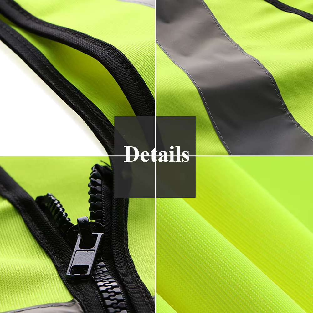 Gilet de travail pour hommes et femmes, avec fermeture éclair, vêtements de travail haute visibilité, uniformes de vêtements de travail pour la Construction