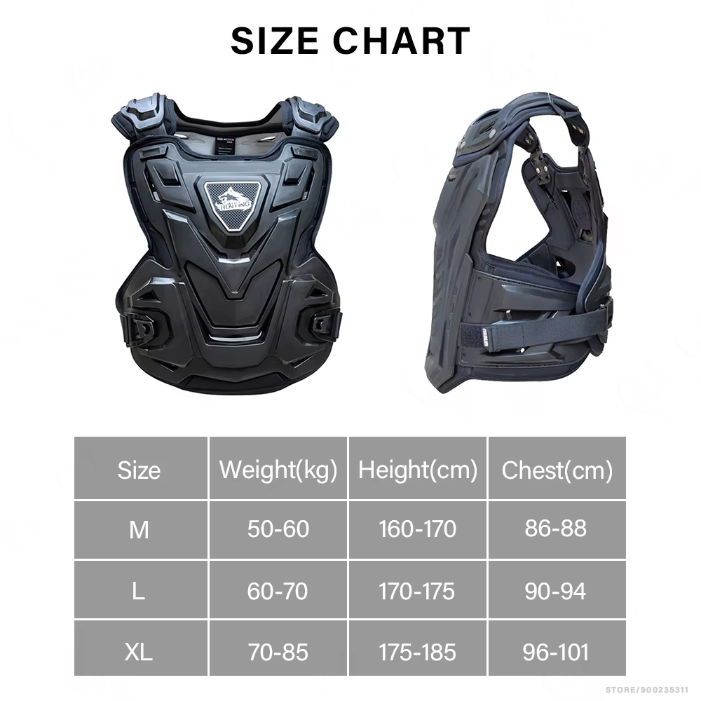 Armure corporelle de Motocross, veste de moto, gilet d'armure, intérieur et extérieur, protection de poitrine Anti-chute, équipement de protection pour vélo tout-terrain
