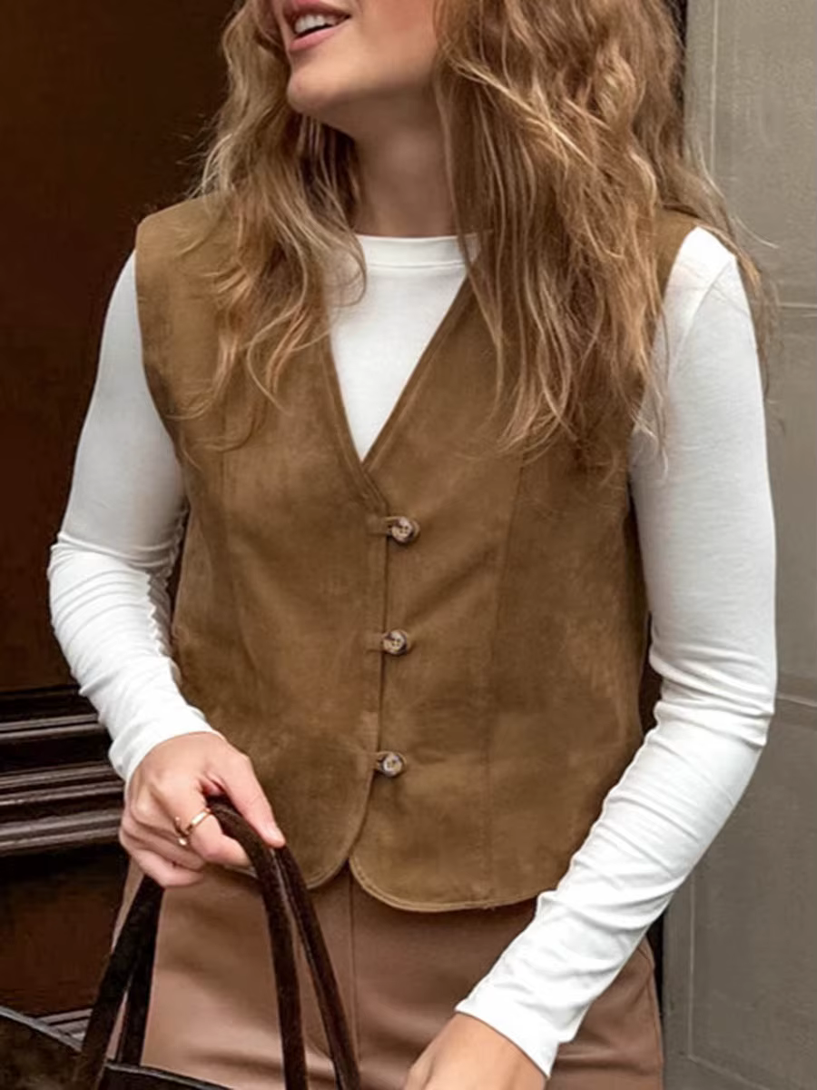 Modigirl 2026 Gilet col en V pour femme