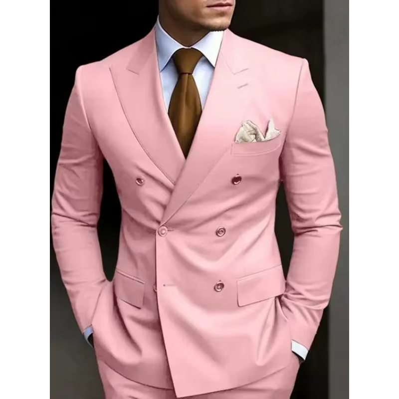 Costumes pour hommes à Double boutonnage vert sauge, ensemble 2 pièces à Six boutons, Blazer et pantalon, Tuxedos de mariage sur mesure, costumes de bal pour hommes