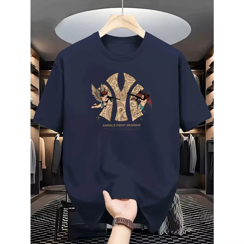 T-shirt de course à col rond pour hommes, haut fin avec lettres imprimées, séchage rapide, manches courtes, respirant, pour Fitness, printemps/été, nouvelle collection