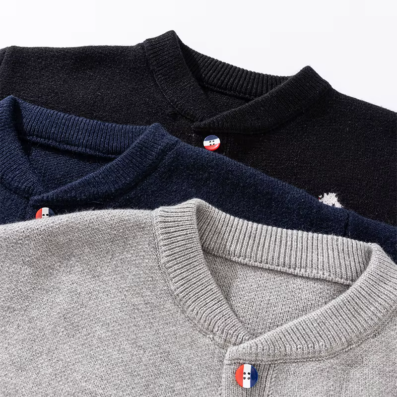 Cardigan en tricot à manches longues style couple