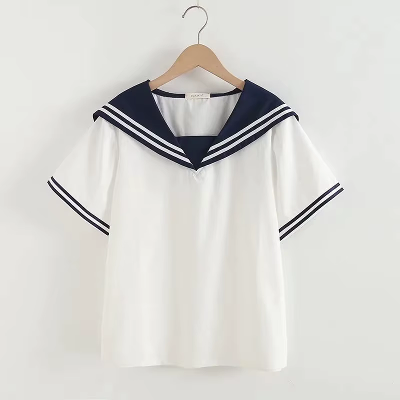 Chemise patchwork bleu marine pour femme