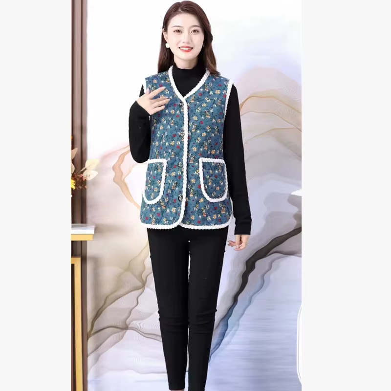 Cardigan en tricot imprimé pour femme d'âge moyen