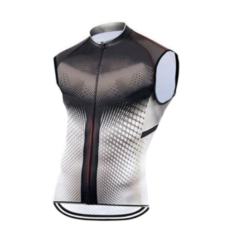 Gilet de cyclisme sans manches pour homme 2026 – Léger, respirant, en maille, pour VTT – Maillot de vélo d'été