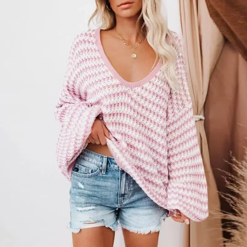 Pull tricoté décontracté pour femme