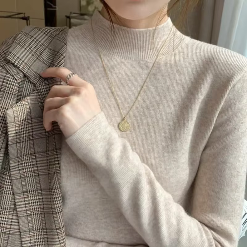 Pull à col roulé pour femme