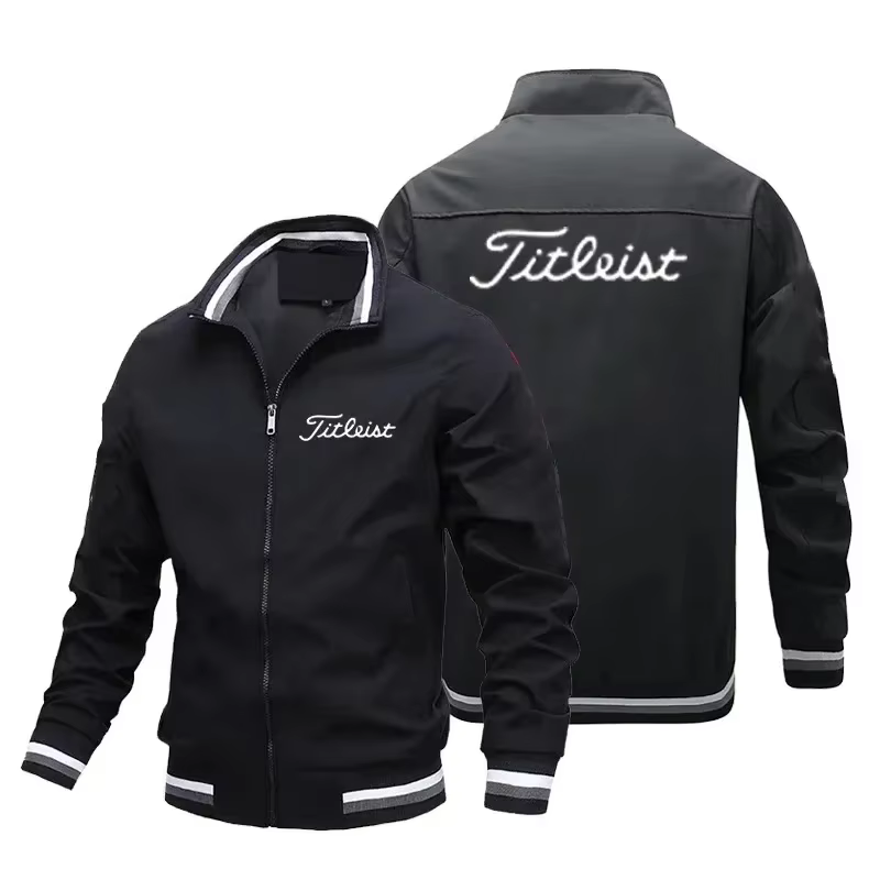Veste décontractée d'extérieur pour homme à col montant et fermeture éclair, nouvelle mode printemps-automne 2026, confort sportif de haute qualité et