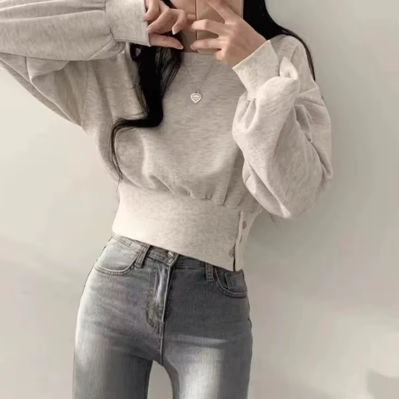 Pull uni pour femme, haut esthétique basique
