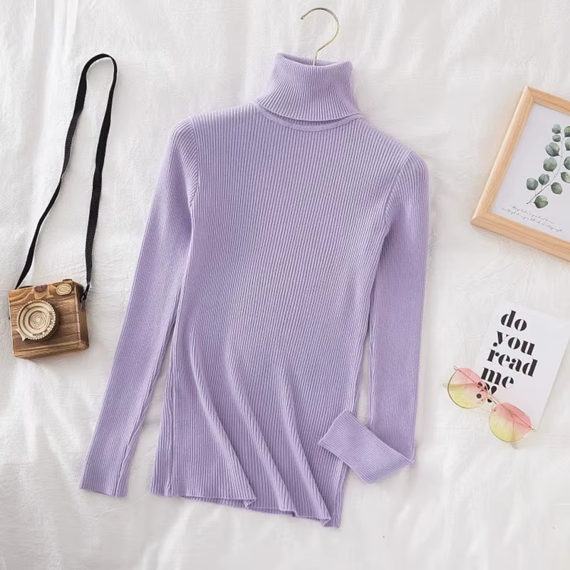 Pull col roulé pour femme