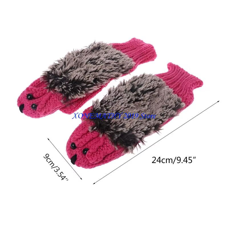 F42F – gants hérisson pour femmes filles