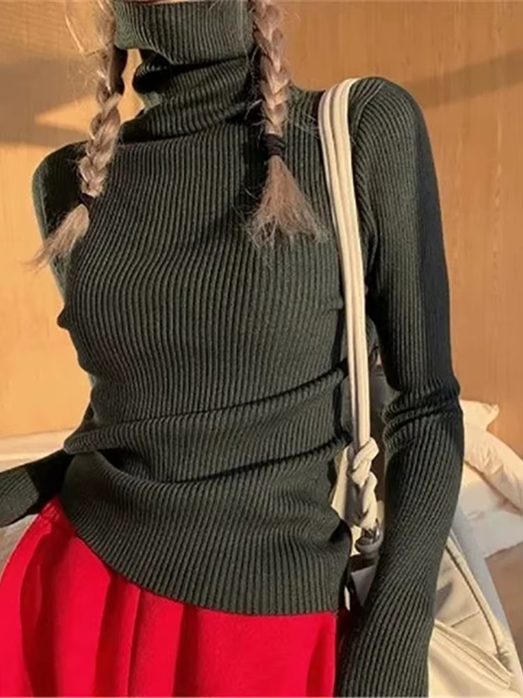 Pull à col roulé pour femme