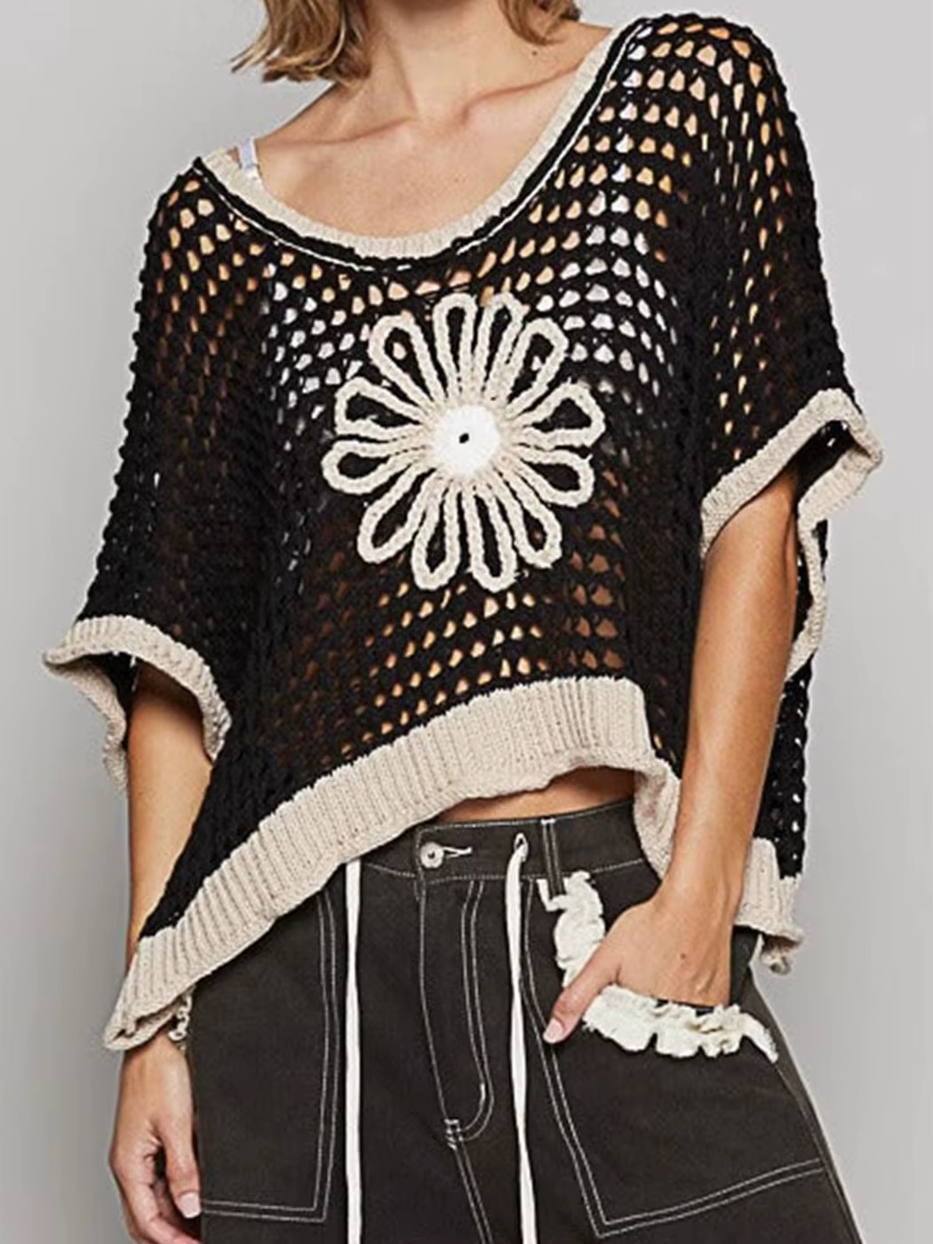 Hauts ajourés au Crochet pour femmes