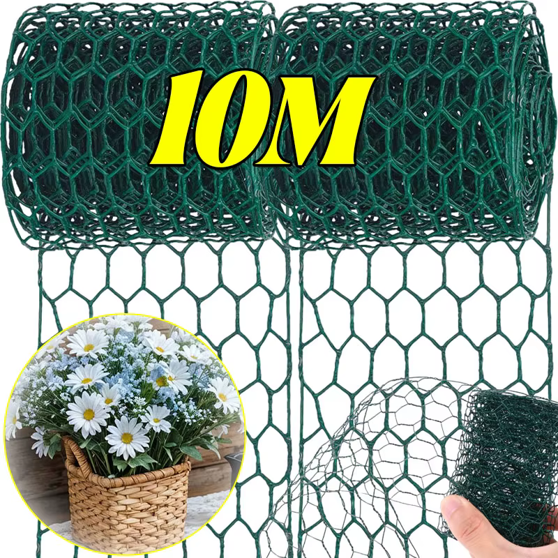 Fil métallique Hexagonal de 1/10M, fixation de jardin, rouleaux de filet pour poulailler, plantes de volaille, fleurs, filets de protection, bricolage, maille artisanale