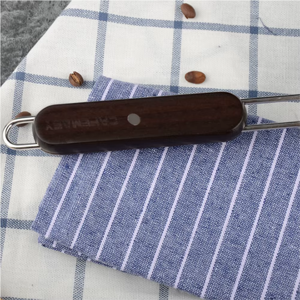 CAFEMASY – torréfacteur à café en acier inoxydable, treillis métallique avec manche en bois, filet de torréfaction de grains de café, usage domestique, outils à café en maille de torréfaction