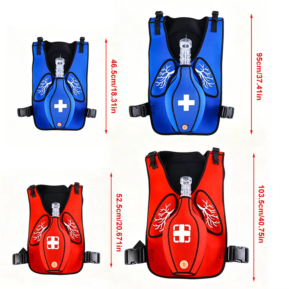 1 gilet d'entraînement aux premiers secours Heimlich, avec gilet anti-étouffement et blocage trachéal, pour la formation aux premiers secours et les fournitures pédagogiques