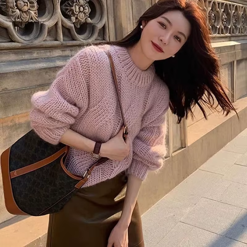 Biyaby-Pull torsadé pour femme