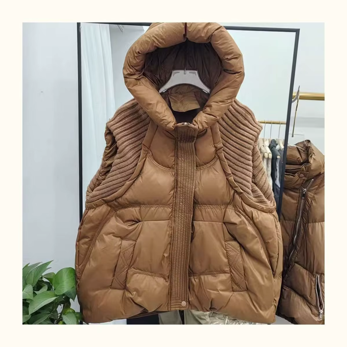 Gilet en coton à capuche pour femme