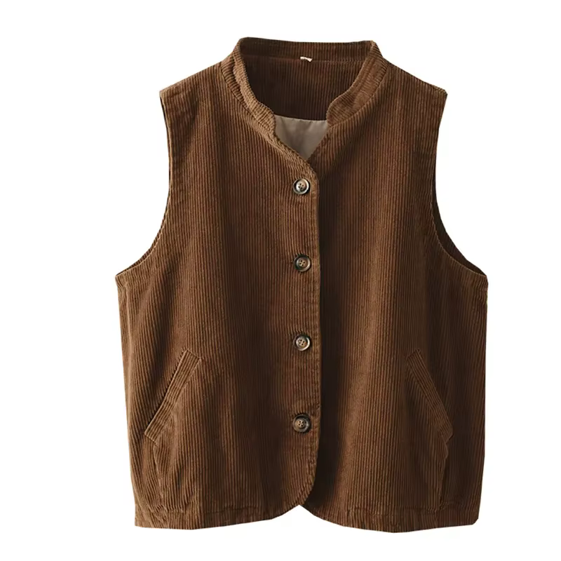 Gilet en velours côtelé pour femme