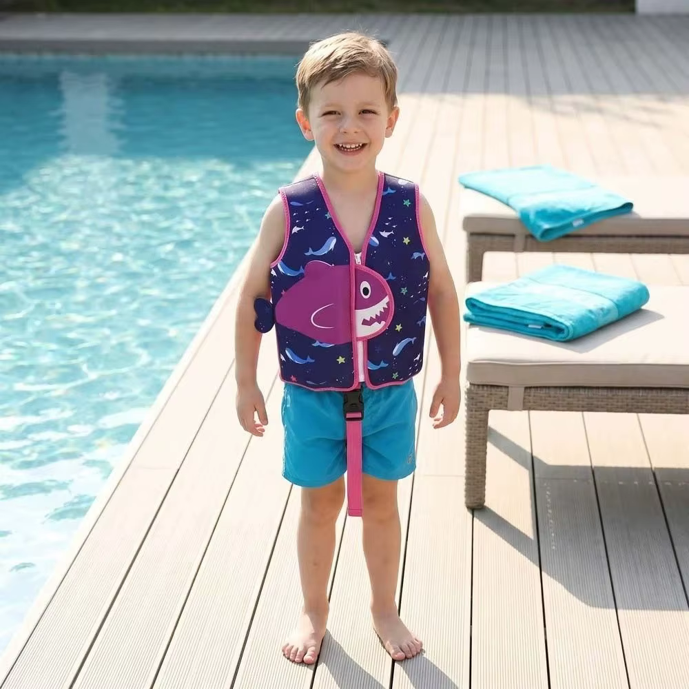 Gilet de flottaison pour enfant anti-chute, réglable et stable, gilet de natation pour bébé, gilet flottant anti-retournement à motif de dessin animé pour jeux aquatiques