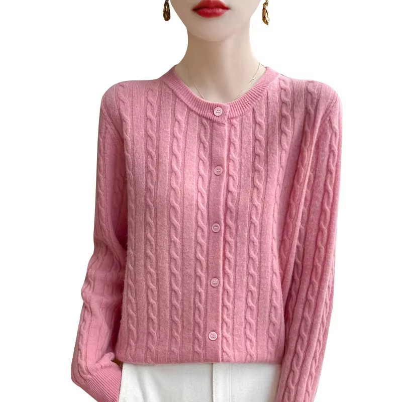 Pull tricoté à col rond pour femme