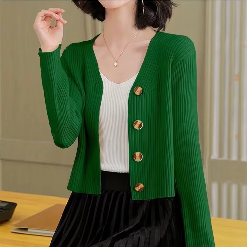 Cardigan à col en v pour femmes