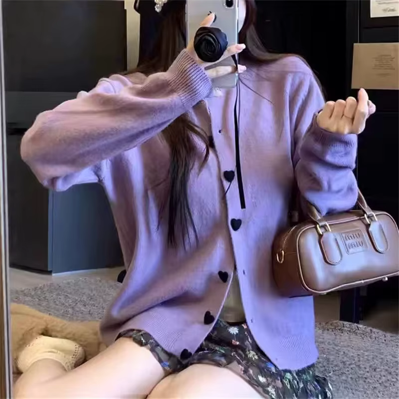 Cardigan tricoté pour femmes en automne