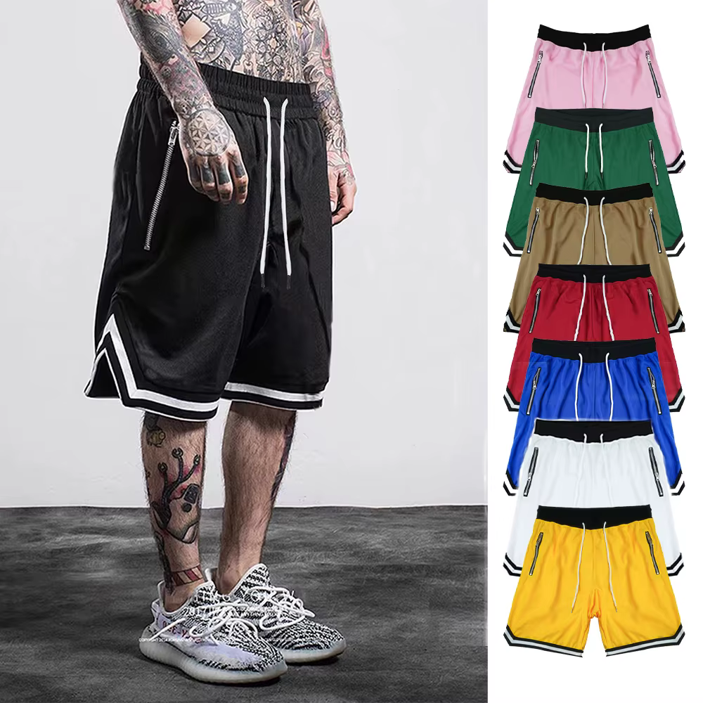 Short de basket-ball de sport pour hommes, en maille, à séchage rapide, pour l'été, Fitness, jogging, décontracté, respirant, pantalon court, Scanties