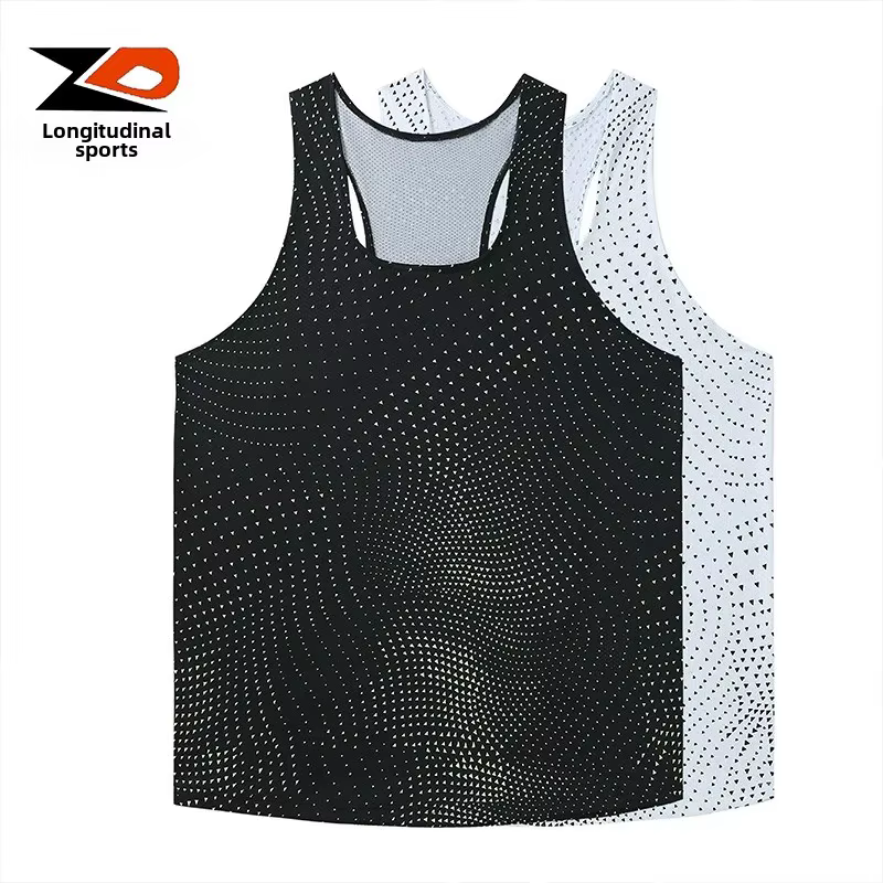 Gilet de course Marathon pour hommes, Ultra-léger, respirant, séchage rapide, vêtements d'entraînement sportif, extrémité longitudinale ZD, vêtements de sport