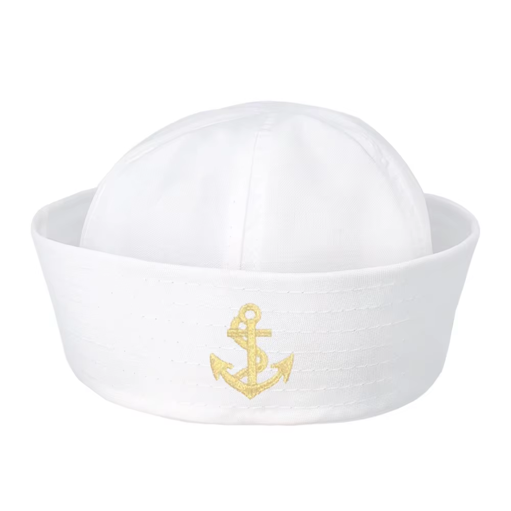 Chapeau de Marin Blanc pour Homme et Femme, Costume de Capitaine, Casquettes Nautique, Décor pour ixd'Halloween, Spectacle, Cosplay, Été