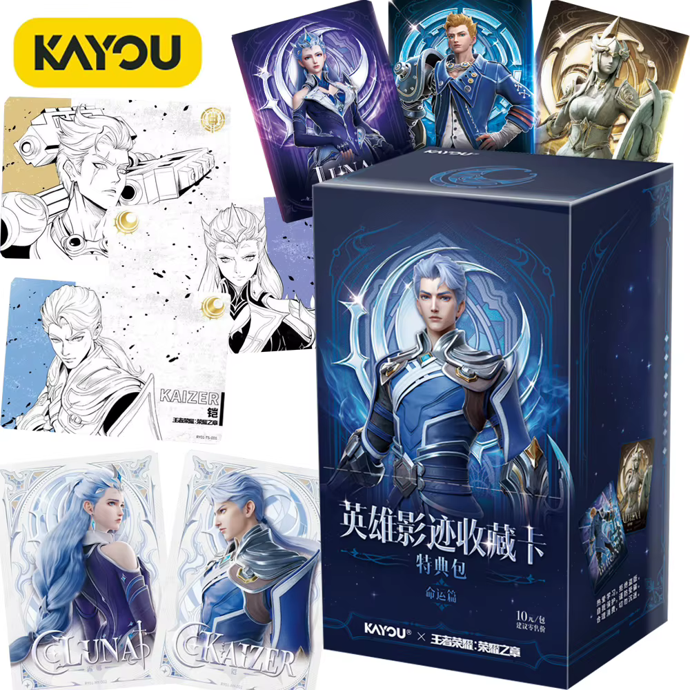 Kayou Officiel Honor Of Kings Hero Traces Cartes à collectionner Booster Box, Kai Luna Esquisse de personnage de jeu classique & Holo