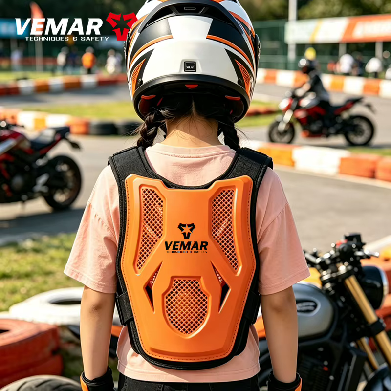 Gilet de protection pour enfants pour la moto, protections dorsales et thoraciques pour le motocross, équipement de protection pour le vélo tout-terrain, taille M-L