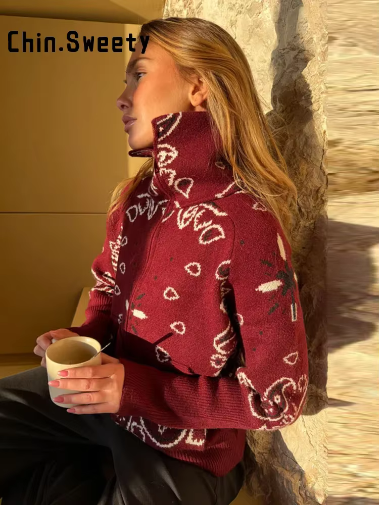 Cardigan tricoté à col en fausse fourrure pour femme