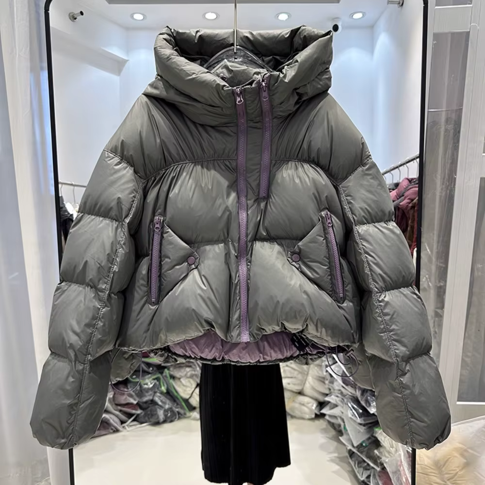 Doudoune automne hiver femmes manteau bouffant Vintage à manches longues à capuche Parkas femme décontracté épaissir chaud doudoune