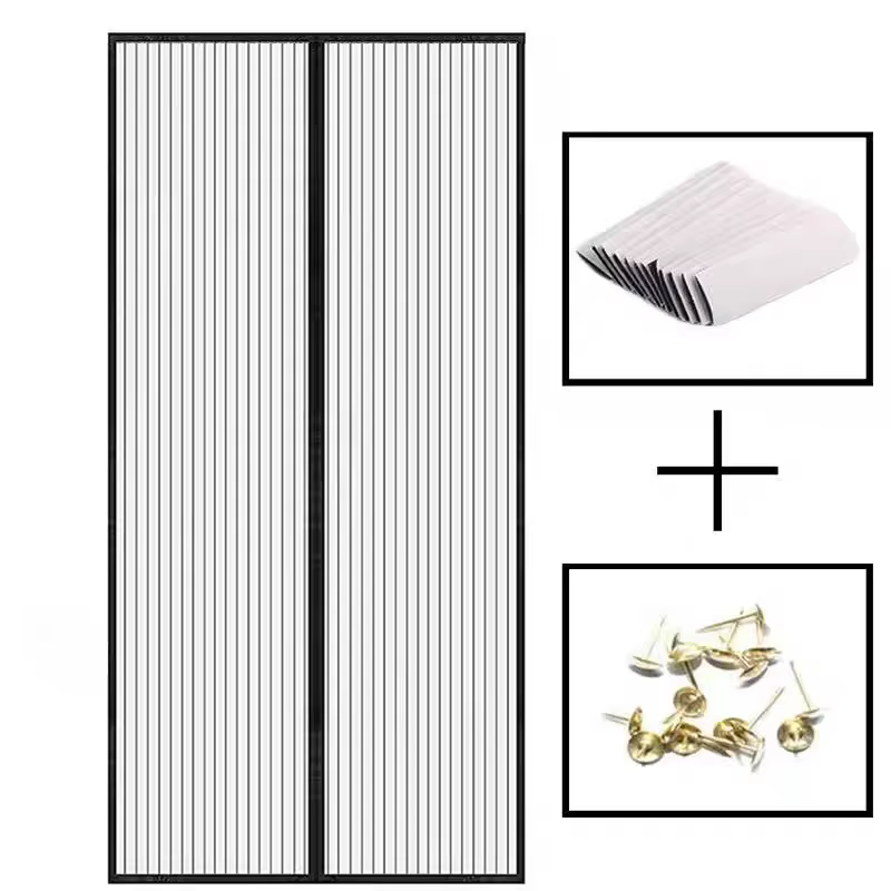 Rideau anti-moustiques de fenêtre, écran de fenêtre en gaze, serrure de porte automatique, rideau de Ventilation domestique, couverture en maille magnétique