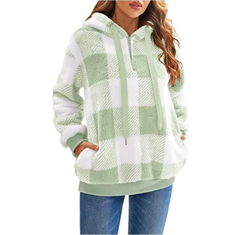 Sweat-shirts à carreaux pour femmes