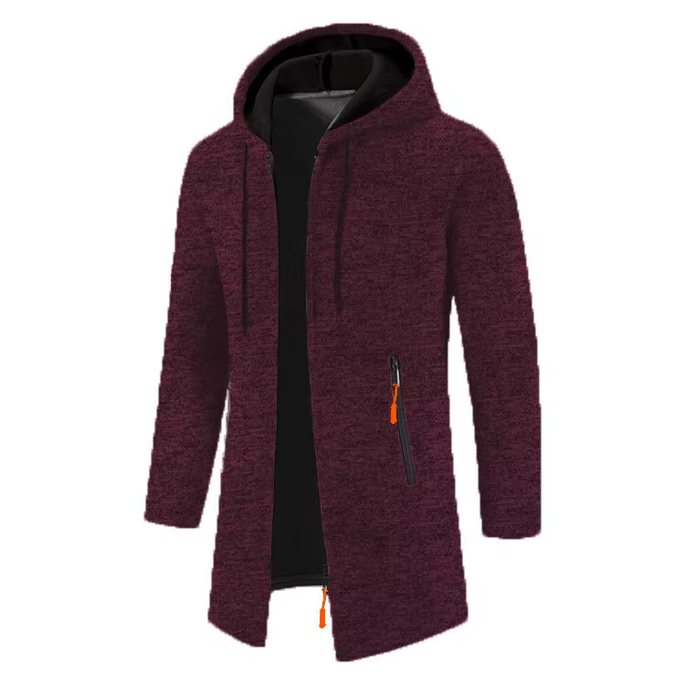 Sweat-shirt à capuche pour homme, manches longues, fermeture éclair, surdimensionné, haut d'hiver, manteau, pull noir