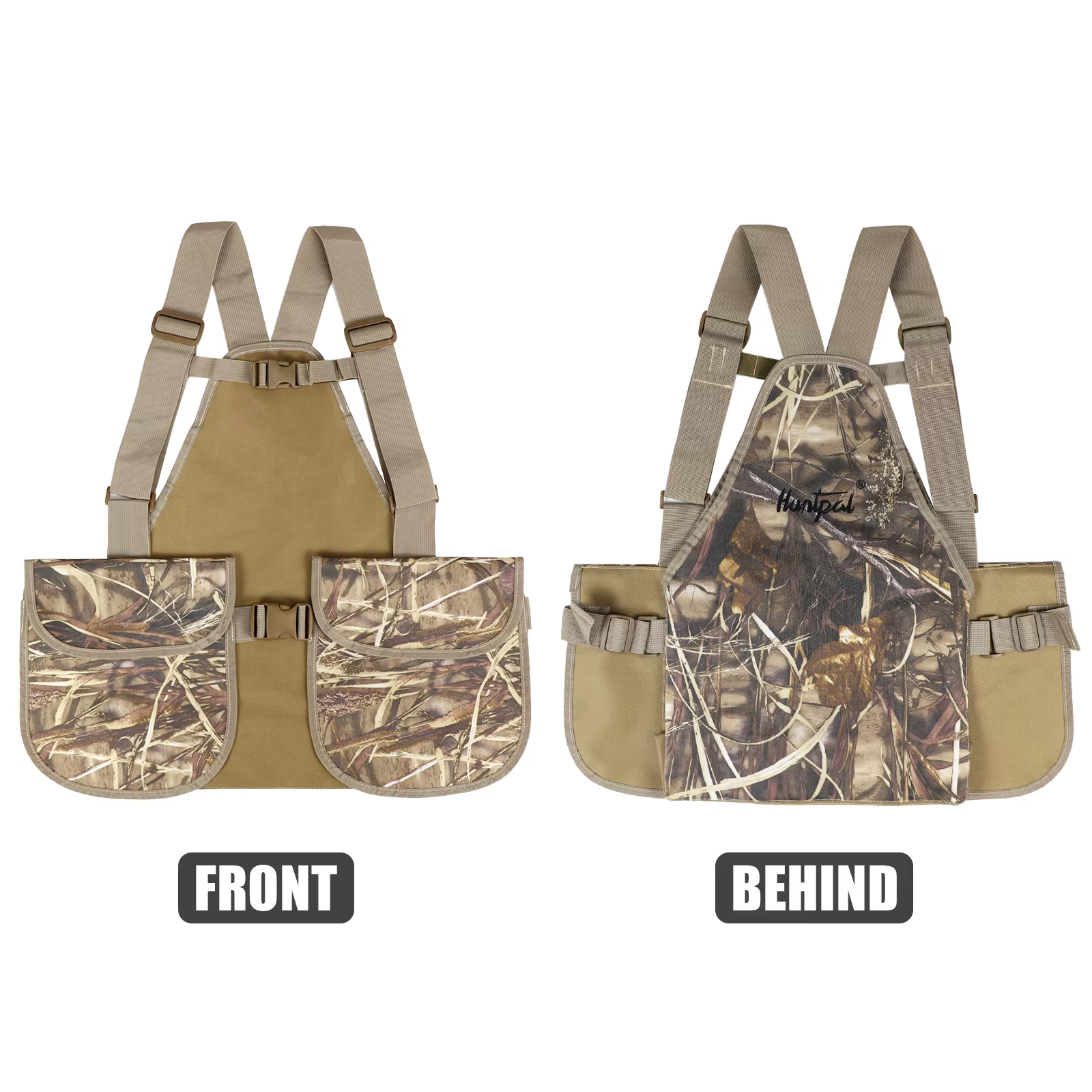 Gilet de camouflage pour la chasse et la pêche en plein air, adapté à différents environnements, avec des motifs de feuilles camouflage uniques