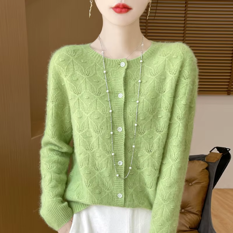 Cardigan en laine Pure mérinos pour femme