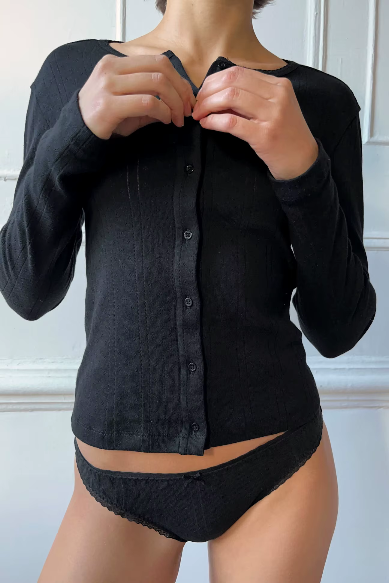 Cardigan blanc en tricot COUCOU - manches longues, coupe longue, tissu super confortable, respirant, petit manteau