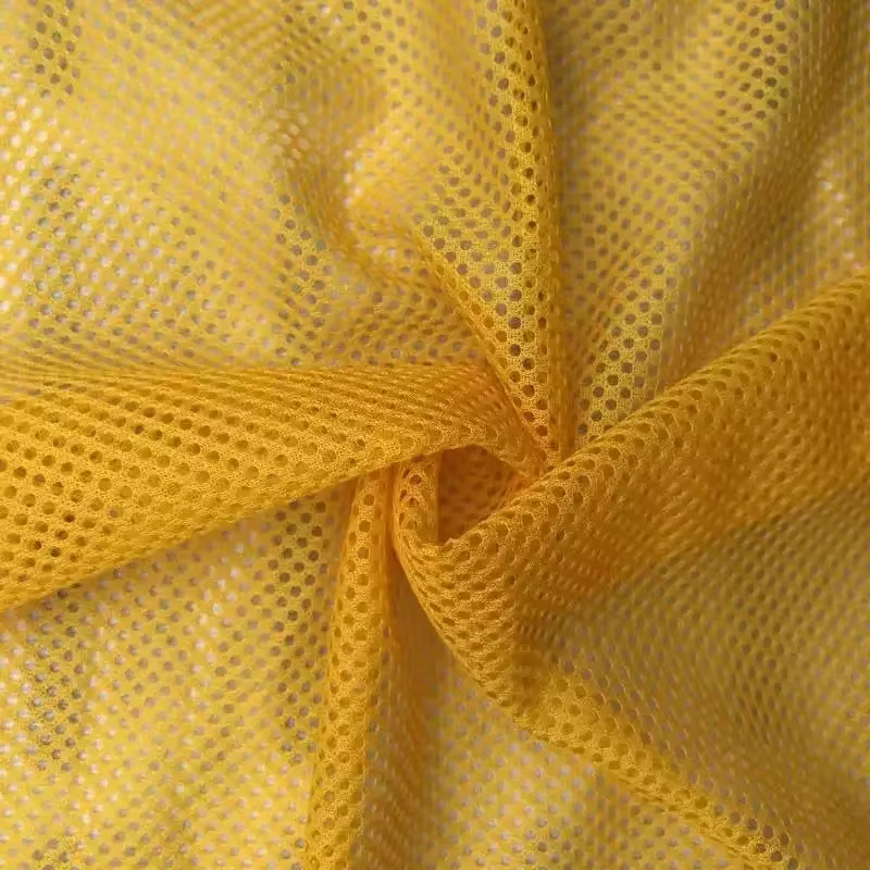 Filet de pêche en tissu noir respirant, maille au mètre pour sacs en tissu, couture hamac, motif hexagonal uni, textile fin et lisse