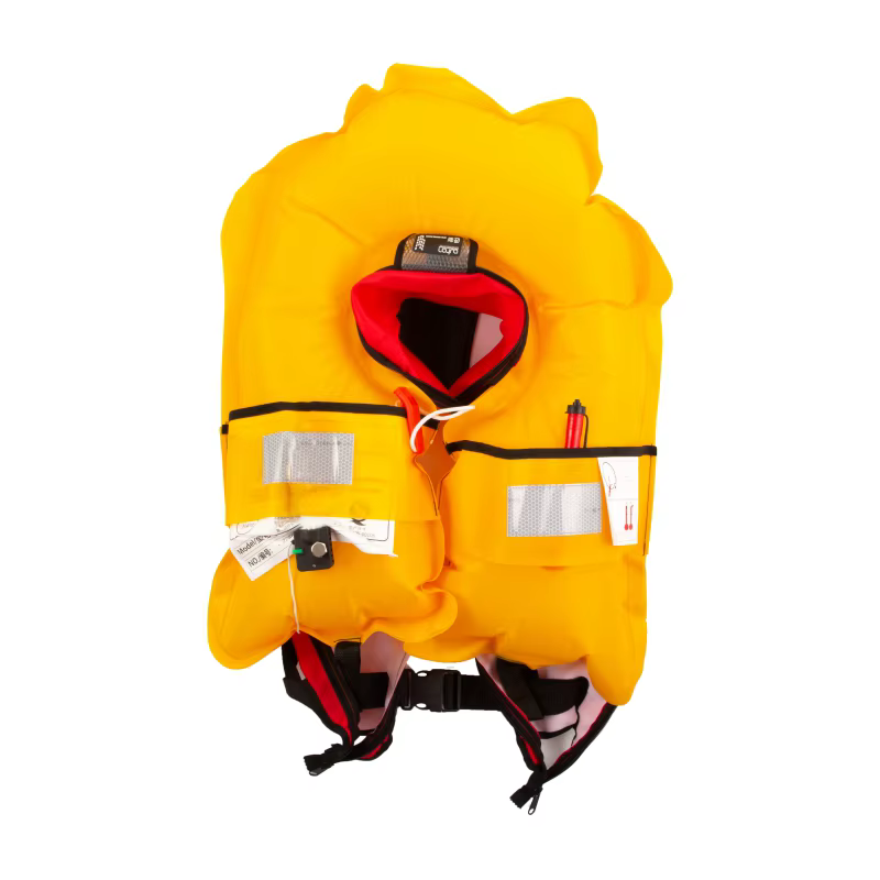 Gilet de Sauvetage Professionnel Gonflable existent avec Poche Manuelle, Accessoire de dehors Aquatique, Pêche, Rafting, Bateau, 150N, 100N