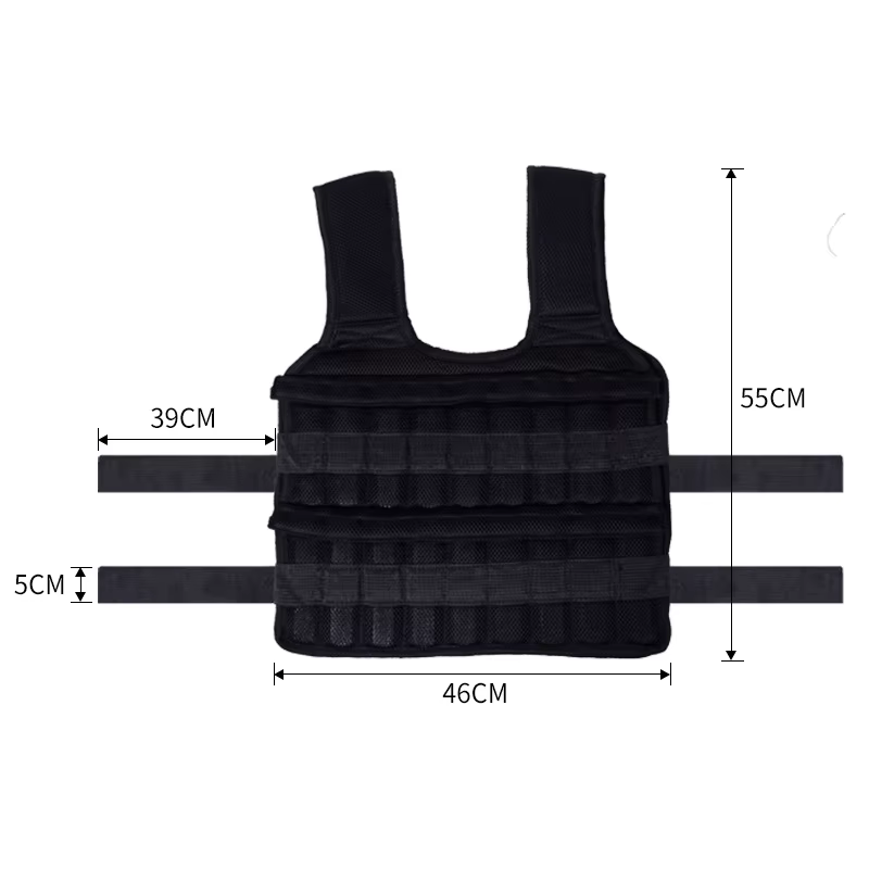 Gilet d'entraînement réglable pour la course et le fitness, en acier, sans poids, pour la gym