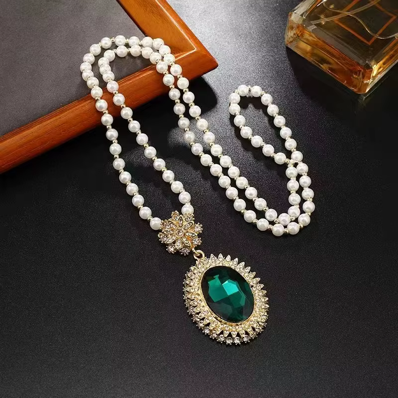 Chaîne de pull en perles pour femmes, pendentifs polyvalents de tempérament, longs Styles ethniques, collier, bijoux, automne et hiver