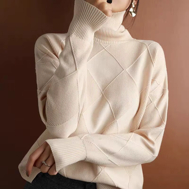 Pull à col roulé pour femme