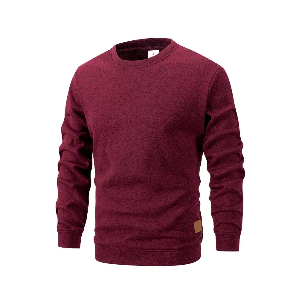 Sweat-shirt à col rond pour hommes, couleur unie, ample, décontracté, mode, chaud, manches longues, à capuche, vêtements pour hommes, nouvelle collection