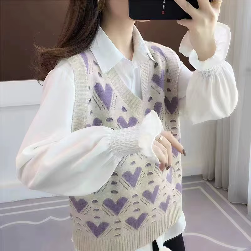 Gilets en tricot blanc pour femmes