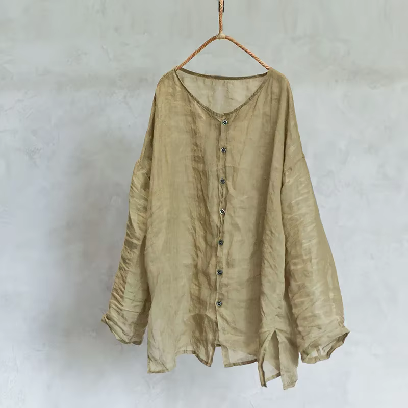 Cardigan fin à col rond pour femmes